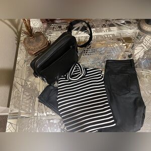 Kancan Black Faux Leather Pants Size 26